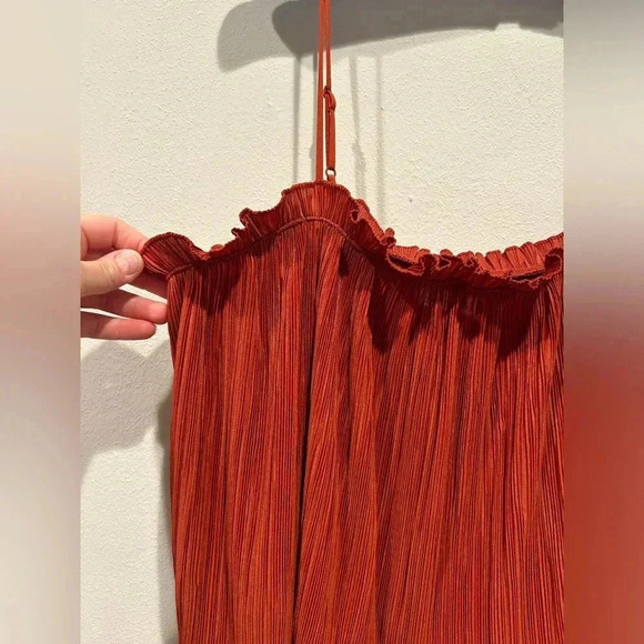 MADEWELL Nicole Ruffle Pleated Tank / Size Small / - Picture 4 of 10